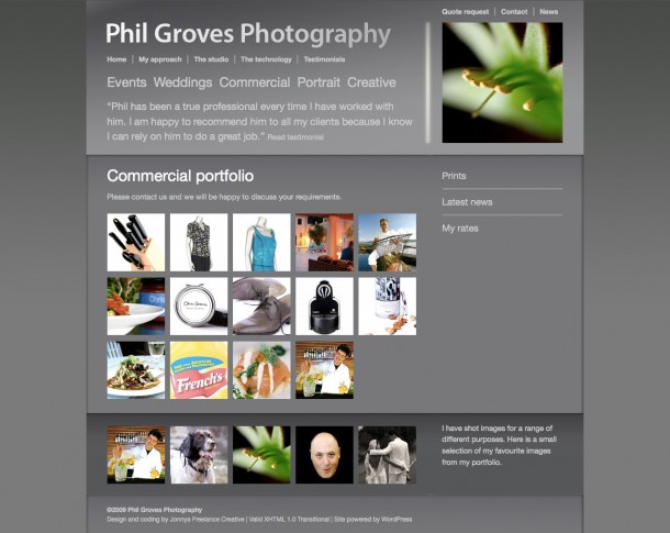 Phil Groves Photography website
